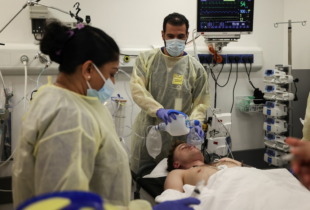 Air MEDEVAC drill at King Hamad University Hospital