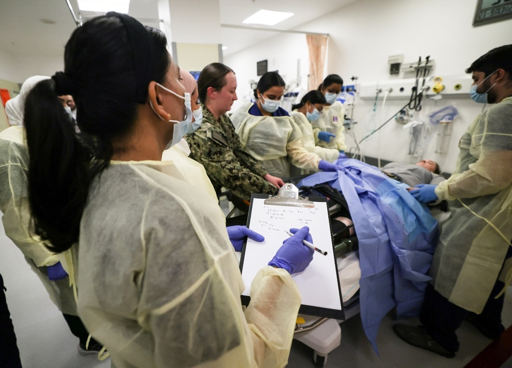 Air MEDEVAC drill at King Hamad University Hospital