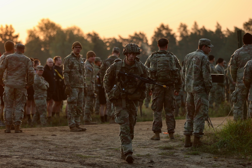 3rd ABCT completes 12-mile ruck as part of  the Expert Infantryman, Expert Soldier, and Expert Field Medical Badge competition in Poland