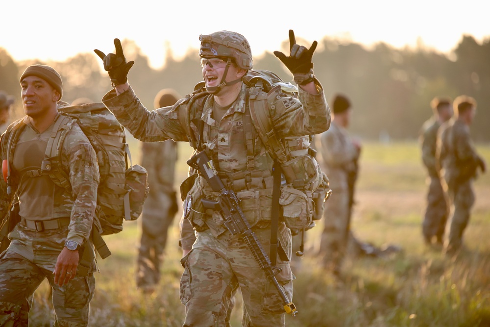 3rd ABCT completes 12-mile ruck as part of  the Expert Infantryman, Expert Soldier, and Expert Field Medical Badge competition in Poland