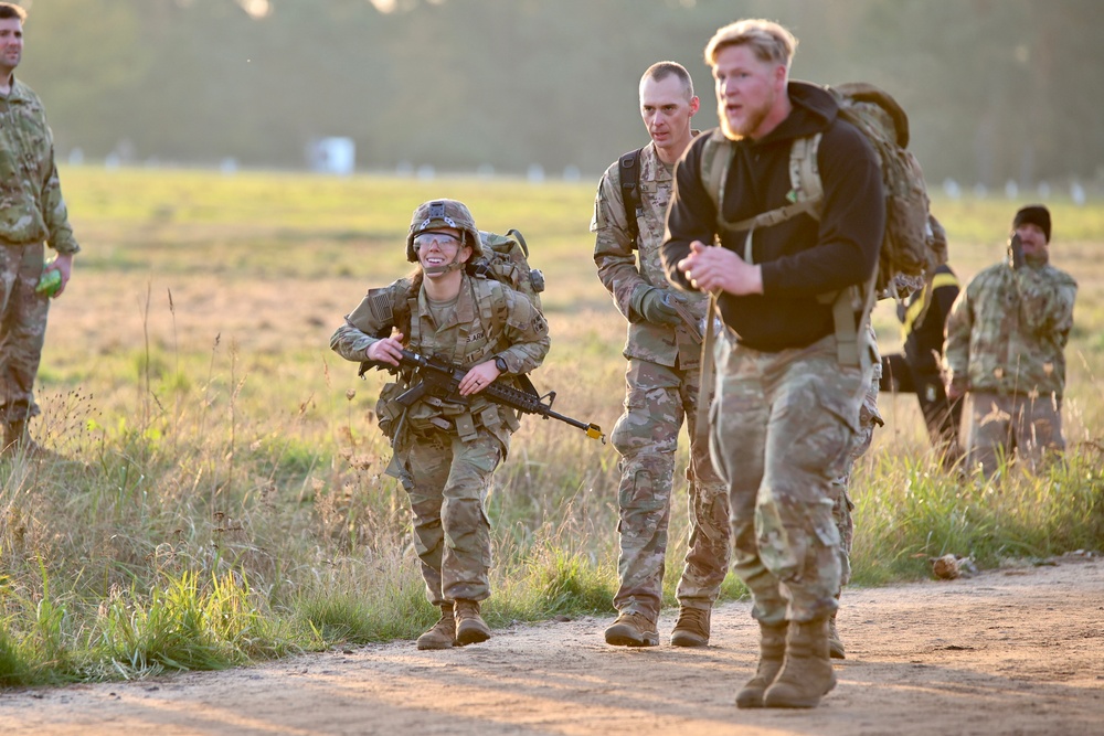 3rd ABCT completes 12-mile ruck as part of  the Expert Infantryman, Expert Soldier, and Expert Field Medical Badge competition in Poland