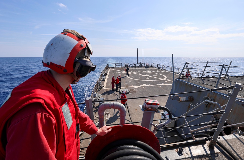 USS Arleigh Burke Aircraft Firefighting Drill