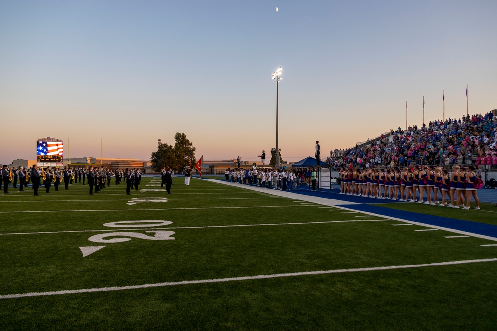 Deer Creek High School dedicates and renames football stadium in honor of fallen Marine