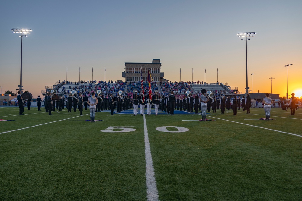 Deer Creek High School dedicates and renames football stadium in honor of fallen Marine