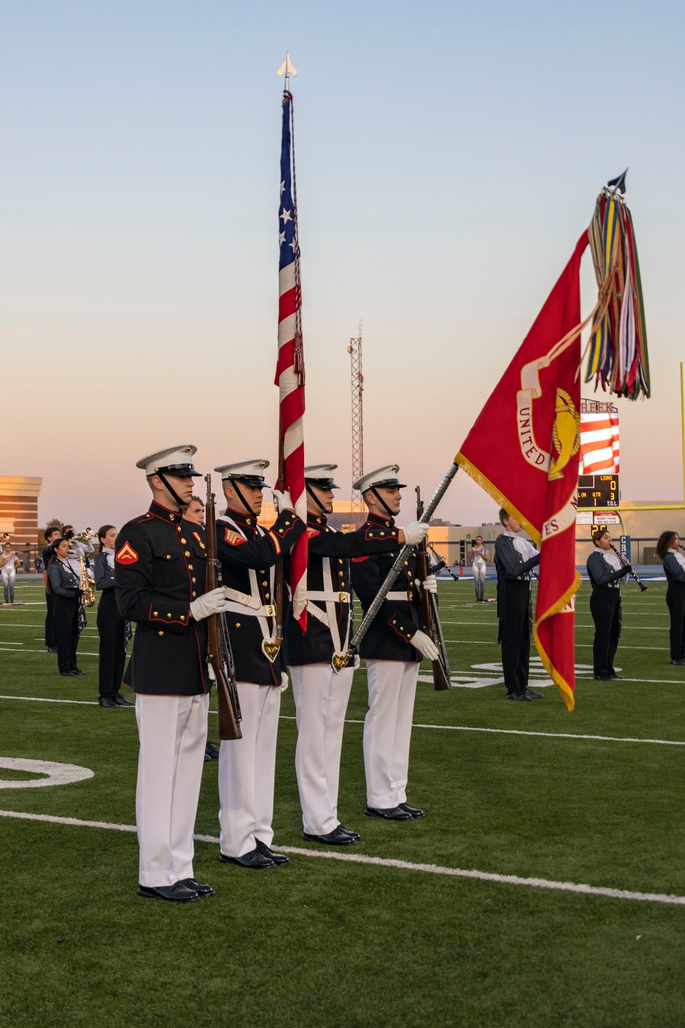 Deer Creek High School dedicates and renames football stadium in honor of fallen Marine