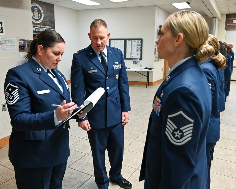 Wing Staff Agencies Airmen receive Open Ranks Inspection