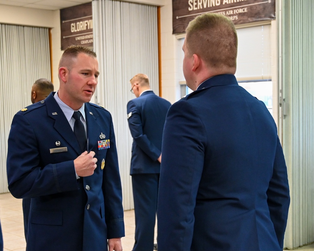 Wing Staff Agencies Airmen receive Open Ranks Inspection