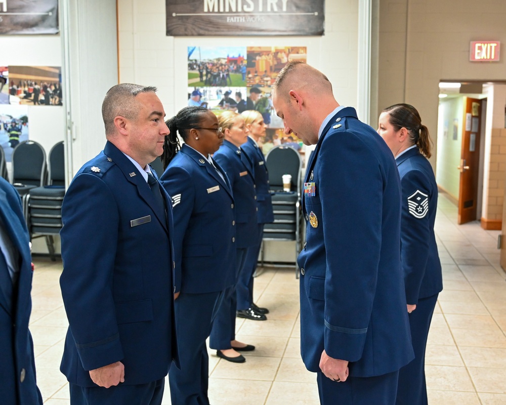 Wing Staff Agencies Airmen receive Open Ranks Inspection