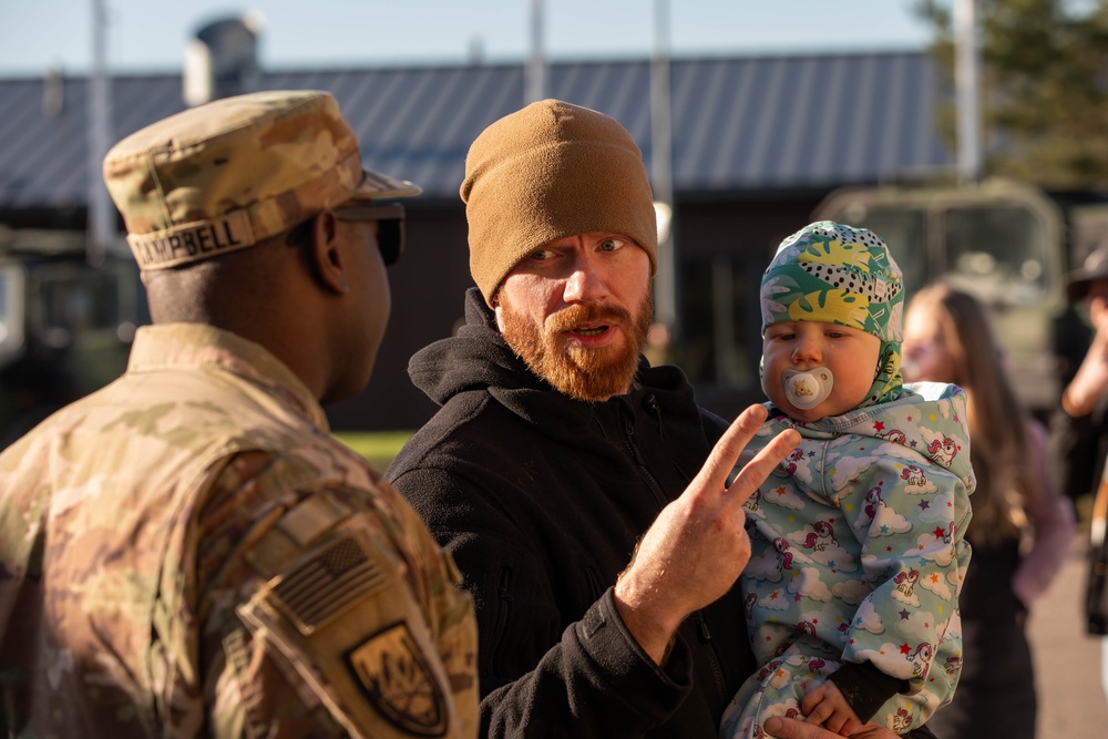 U.S. Army soldiers participate in a static display in Johvi, Estonia