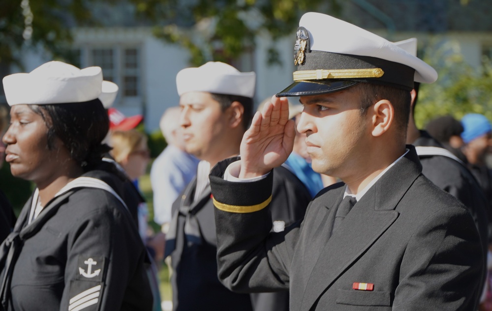 NWS Yorktown Sailors march in annual Yorktown Day parade