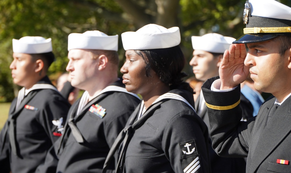 NWS Yorktown Sailors march in annual Yorktown Day parade