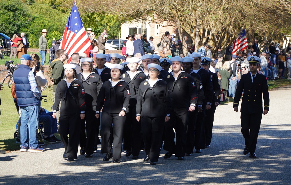 NWS Yorktown Sailors march in annual Yorktown Day parade