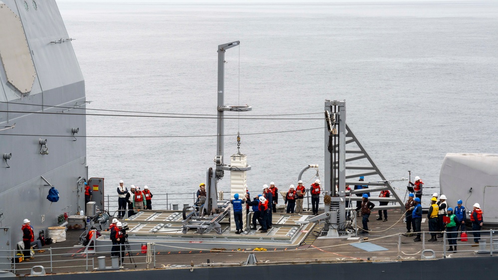 Navy Demonstrates First At-sea Reloading of Vertical Launching System with TRAM