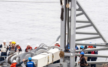 Navy Demonstrates First At-sea Reloading of Vertical Launching System with TRAM