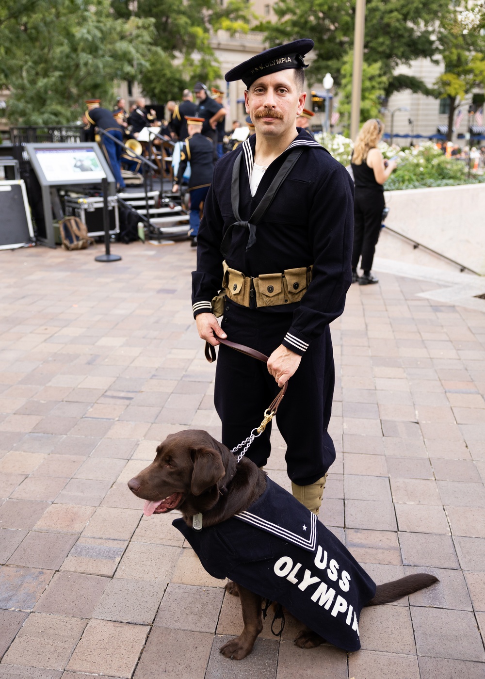 U.S. Navy Dog at the WWI Memorial Illumination Ceremony