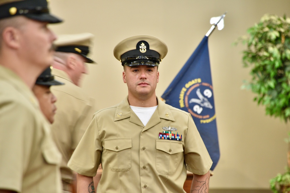 Newly pinned chiefs at NMRTC Twentynine Palms reflect on the journey to earning their anchors