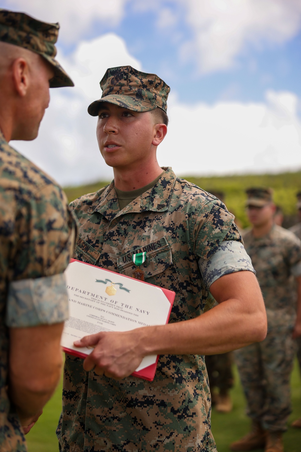 Cpl. Olson’s meritorious promotion and award ceremony