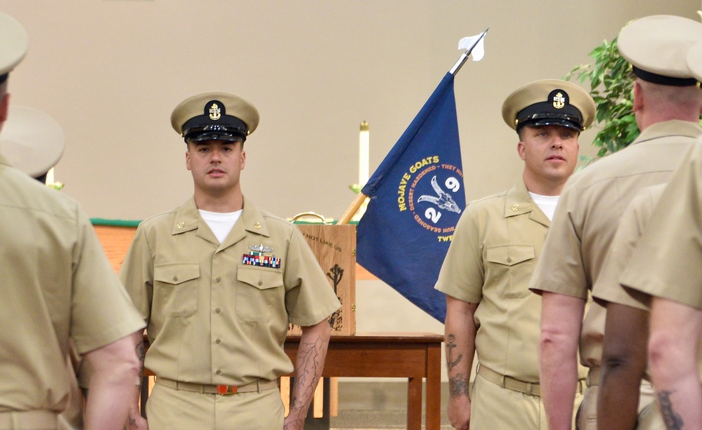 Newly pinned chiefs at NMRTC Twentynine Palms reflect on the journey to earning their anchors