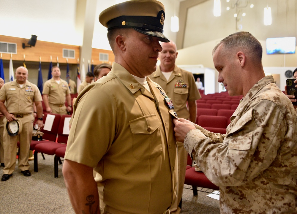 Newly pinned chiefs at NMRTC Twentynine Palms reflect on the journey to earning their anchors