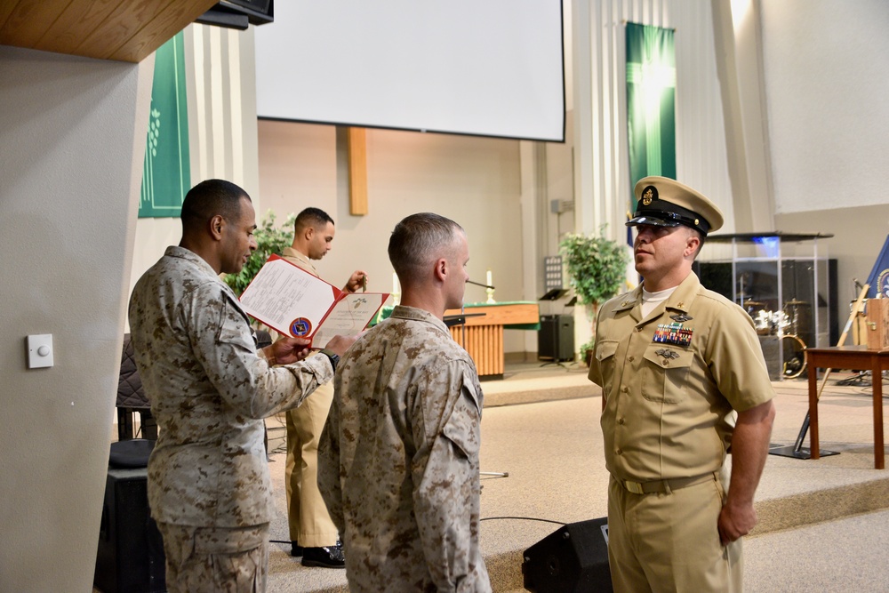 Newly pinned chiefs at NMRTC Twentynine Palms reflect on the journey to earning their anchors