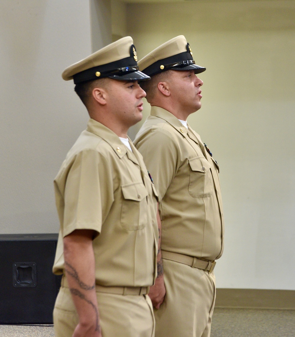 Newly pinned chiefs at NMRTC Twentynine Palms reflect on the journey to earning their anchors