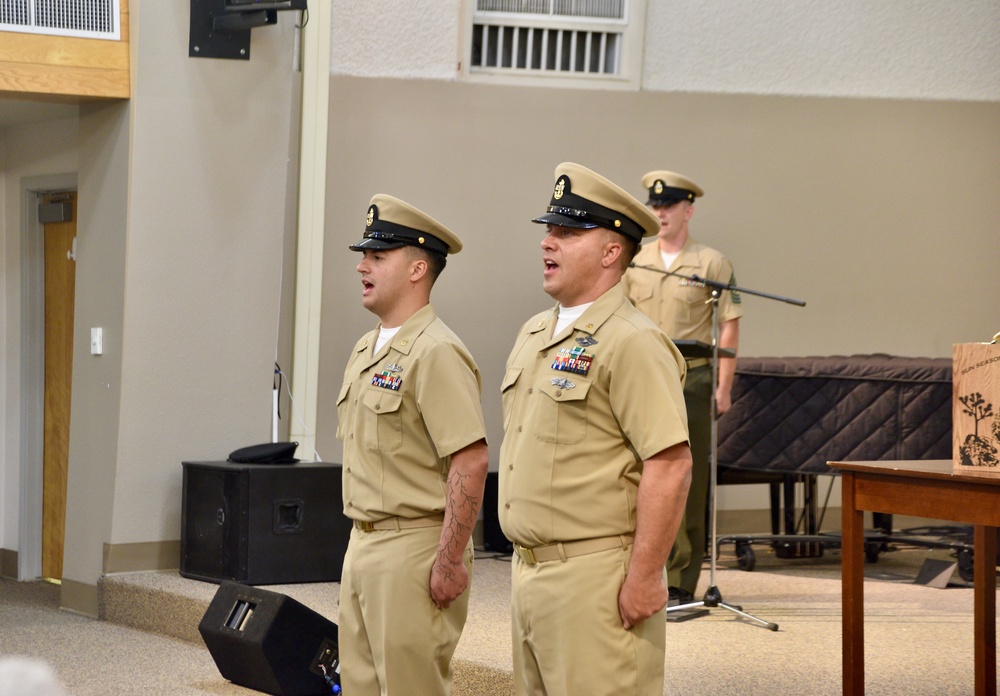 Newly pinned chiefs at NMRTC Twentynine Palms reflect on the journey to earning their anchors