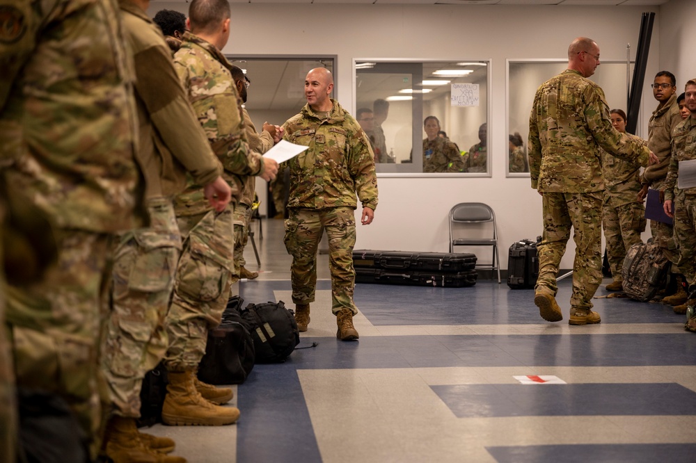 374 AW command team visit Airmen during BM 25-1