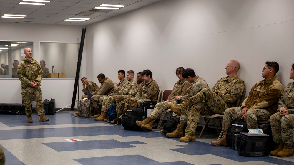 374 AW command team visit Airmen during BM 25-1