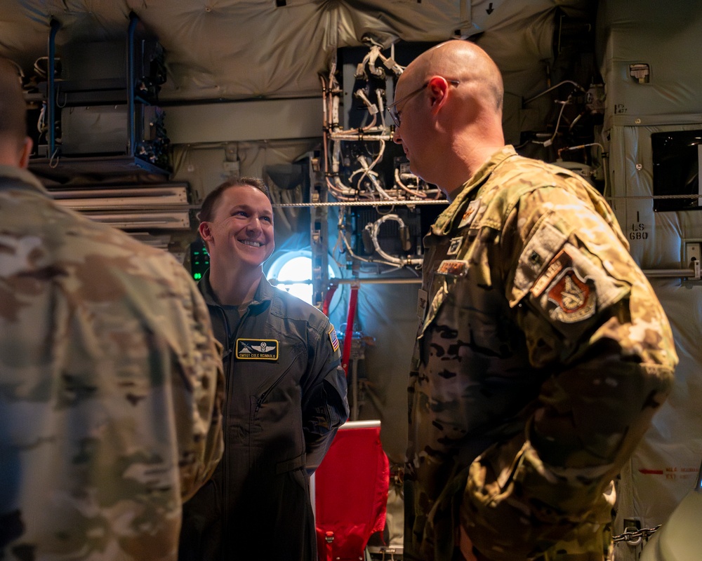 374 AW command team visit Airmen during BM 25-1
