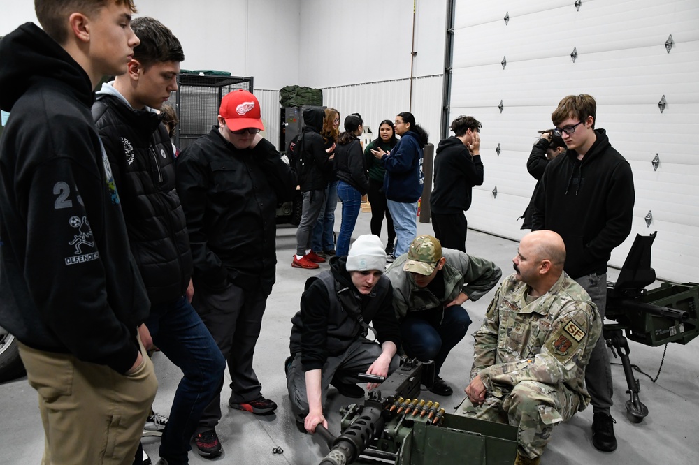 North Pole Junior Reserve Officer Training Corps (JROTC) tours the 168th Wing