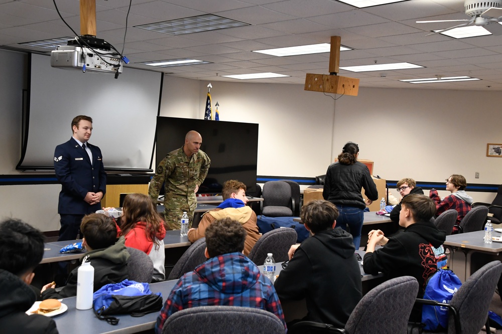 North Pole Junior Reserve Officer Training Corps (JROTC) tours the 168th Wing