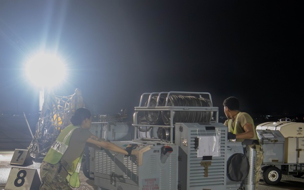 374 LRS stages cargo for BM 25-1