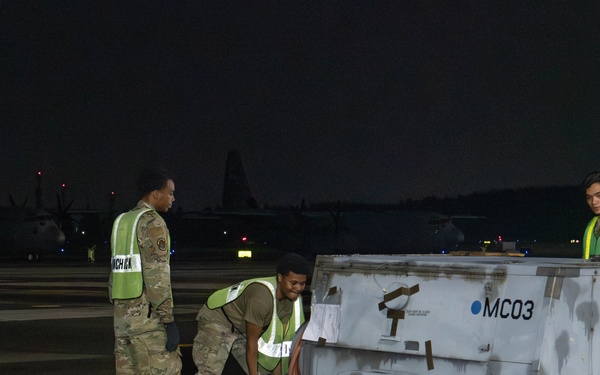 374 LRS stages cargo for BM 25-1