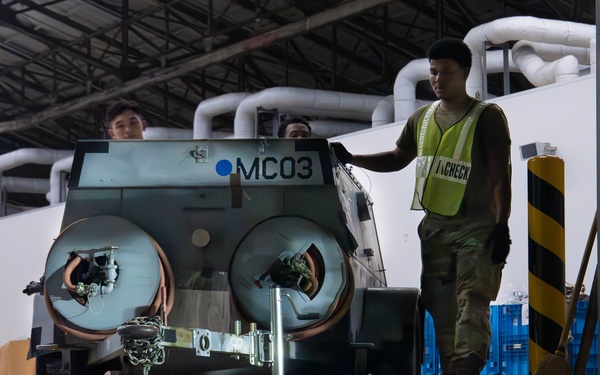 374 LRS stages cargo for BM 25-1