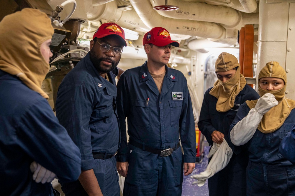 USS Ralph Johnson Conducts General Quarters Drill