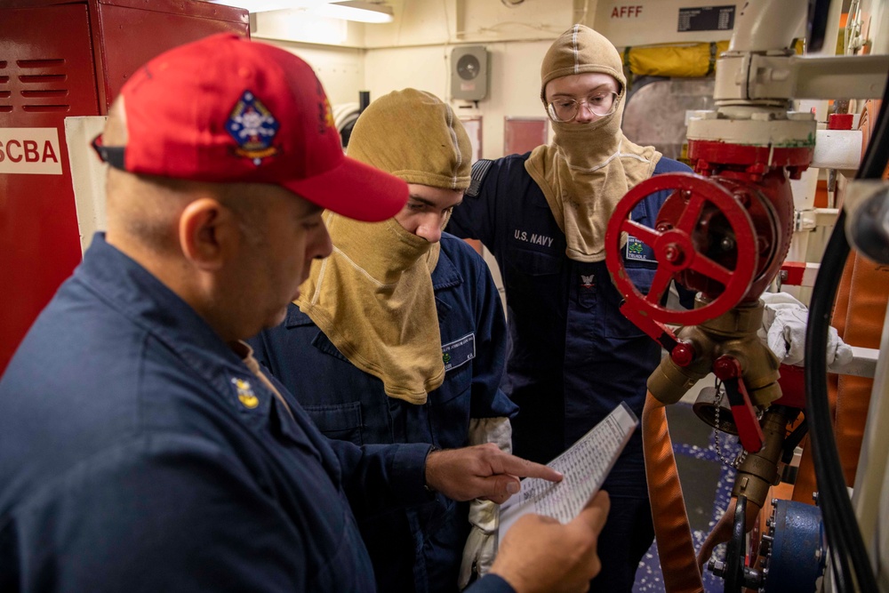 USS Ralph Johnson Conducts General Quarters Drill