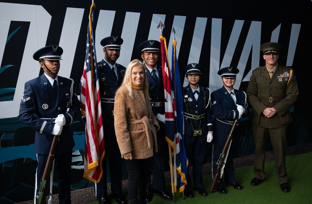 501st CSW Honor Guard perform at NFL London game