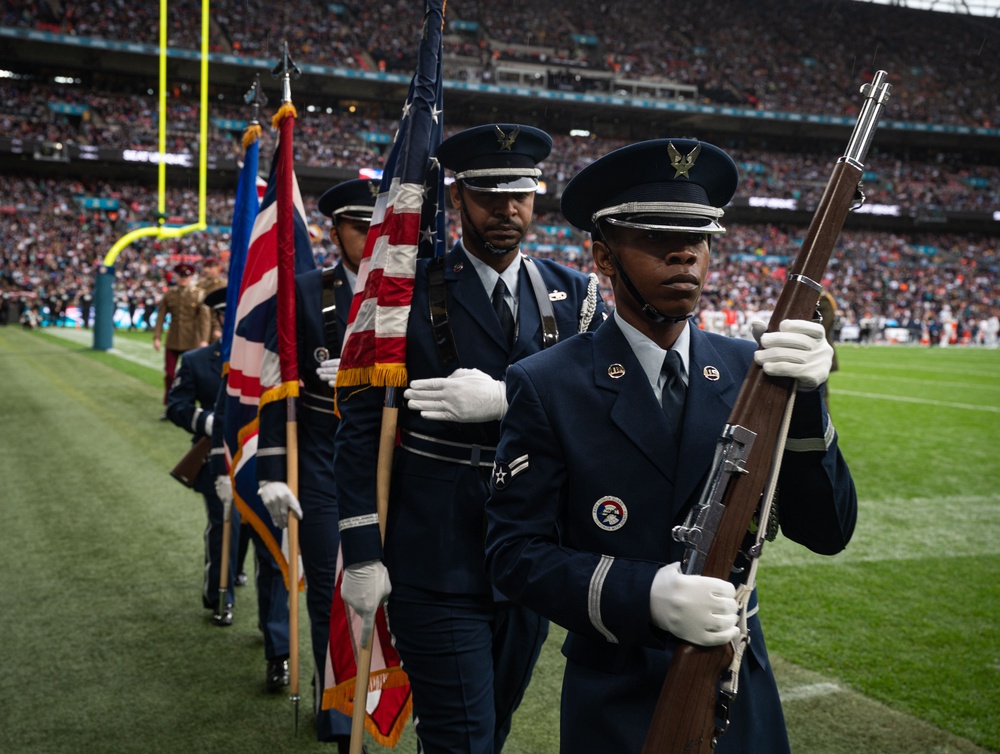 501st CSW Honor Guard perform at NFL London game