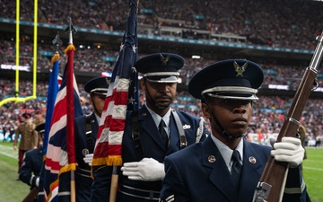 501st CSW Honor Guard perform at NFL London game