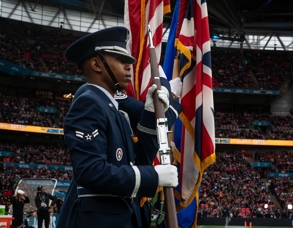 501st CSW Honor Guard perform at NFL London game