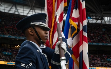 501st CSW Honor Guard perform at NFL London game