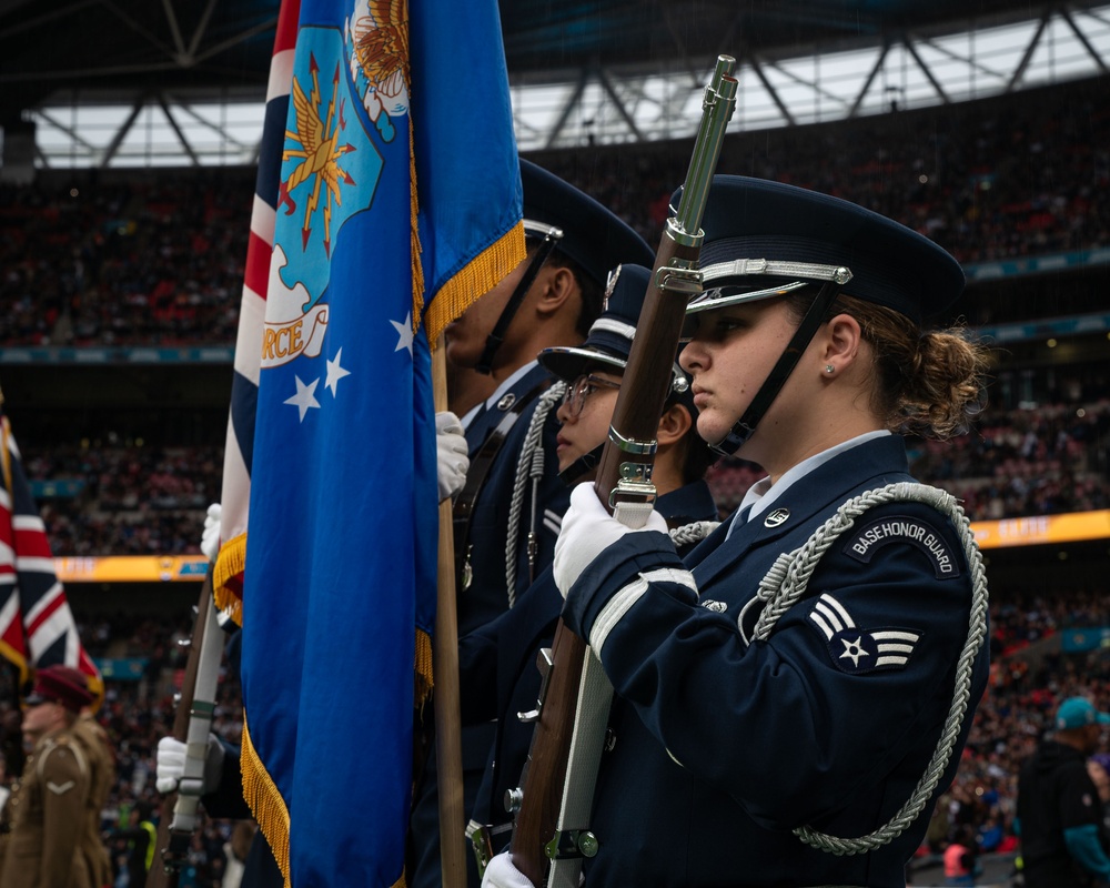 501st CSW Honor Guard perform at NFL London game