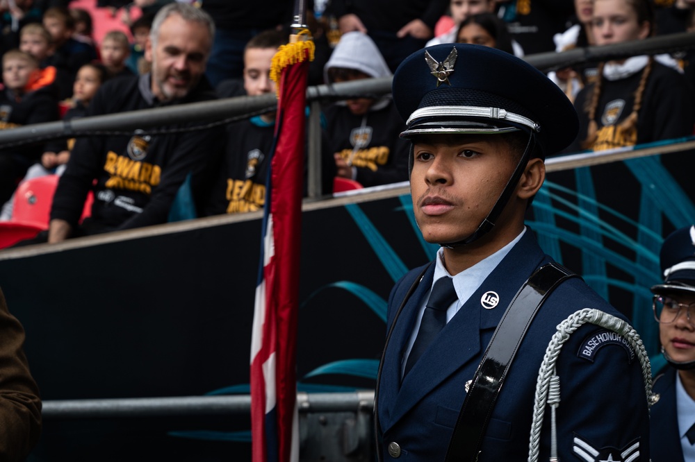 501st CSW Honor Guard perform at NFL London game