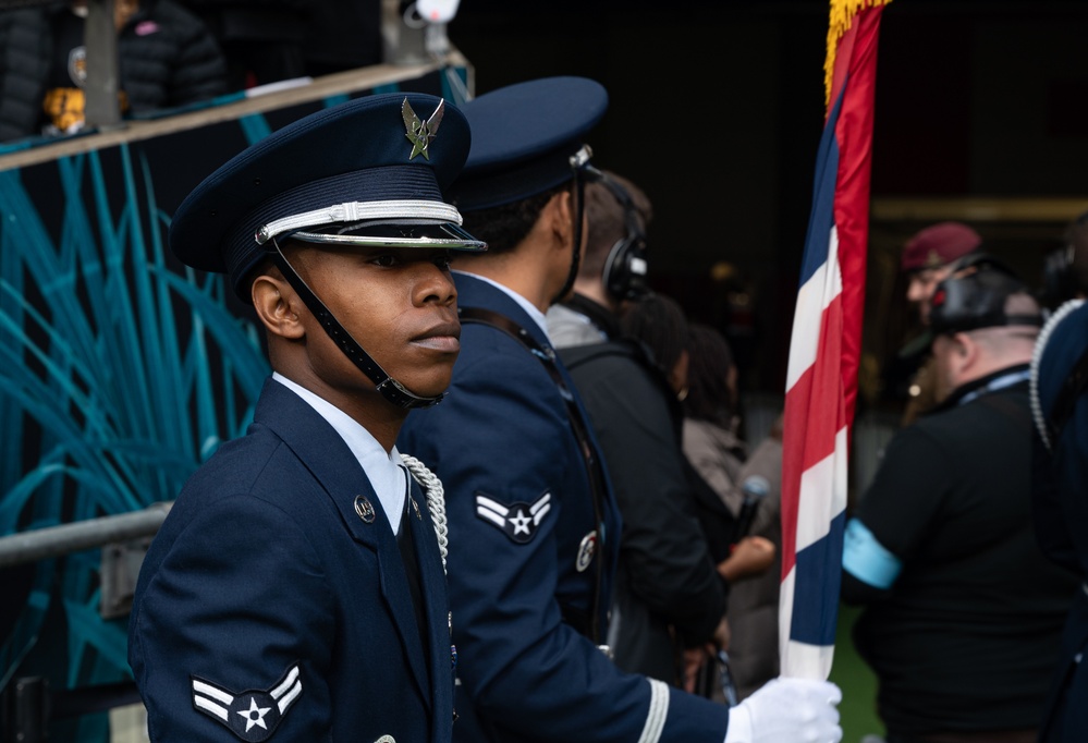 501st CSW Honor Guard perform at NFL London game