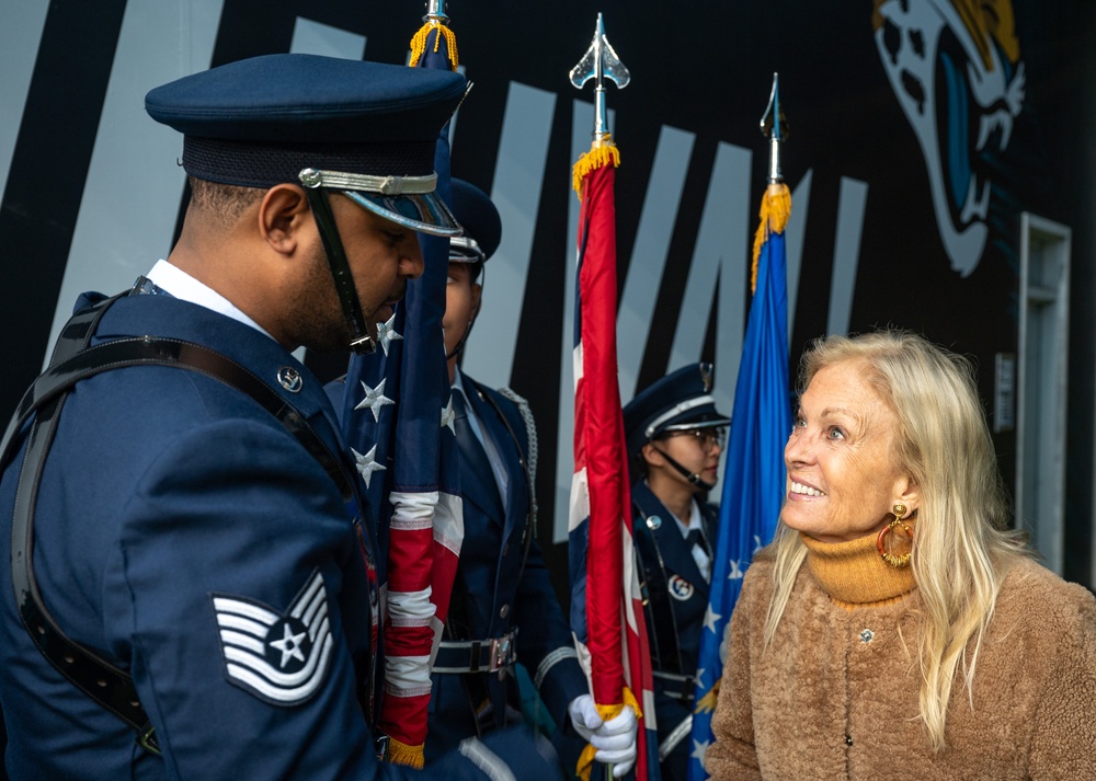 501st CSW Honor Guard perform at NFL London game