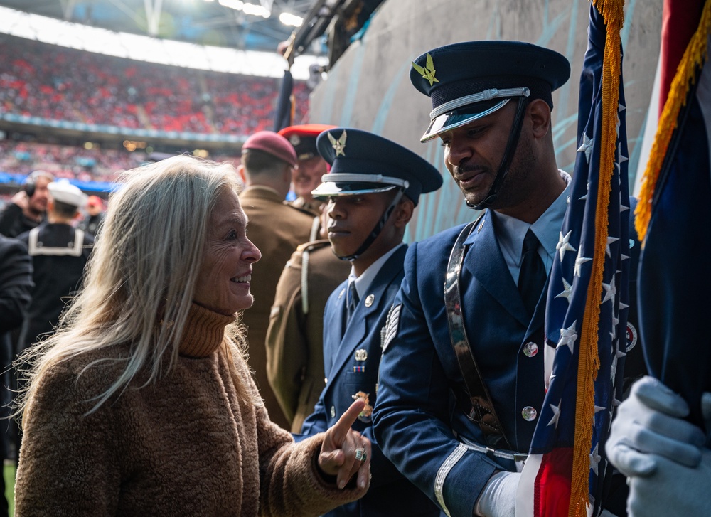 501st CSW Honor Guard perform at NFL London game