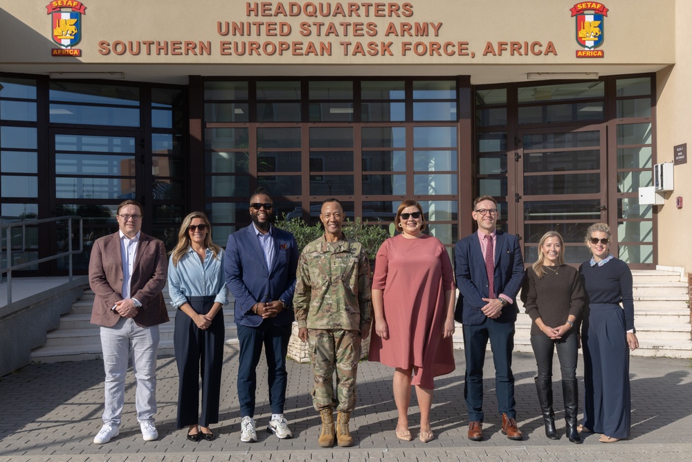 U.S. House of Representatives staff delegation meet with Maj. Gen. Andrew C. Gainey