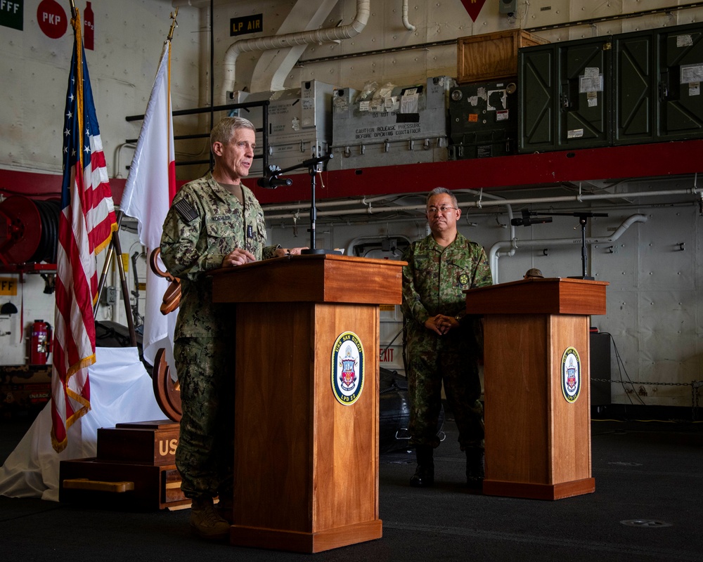 Commander, U.S. Pacific Fleet and Chief of Staff, Joint Staff, Japan Self Defense Forces Attend Keen Sword 25 Press Conference