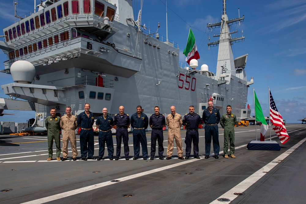 Abraham Lincoln Carrier Strike Group visits Italian carrier Cavour