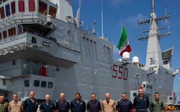 Abraham Lincoln Carrier Strike Group Conducts Second Multi-Large Deck Event with Italian ITS Cavour CSG